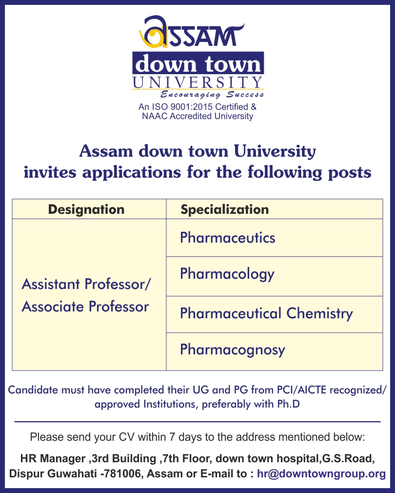 Job Openings For The Role of Associate Professors/...